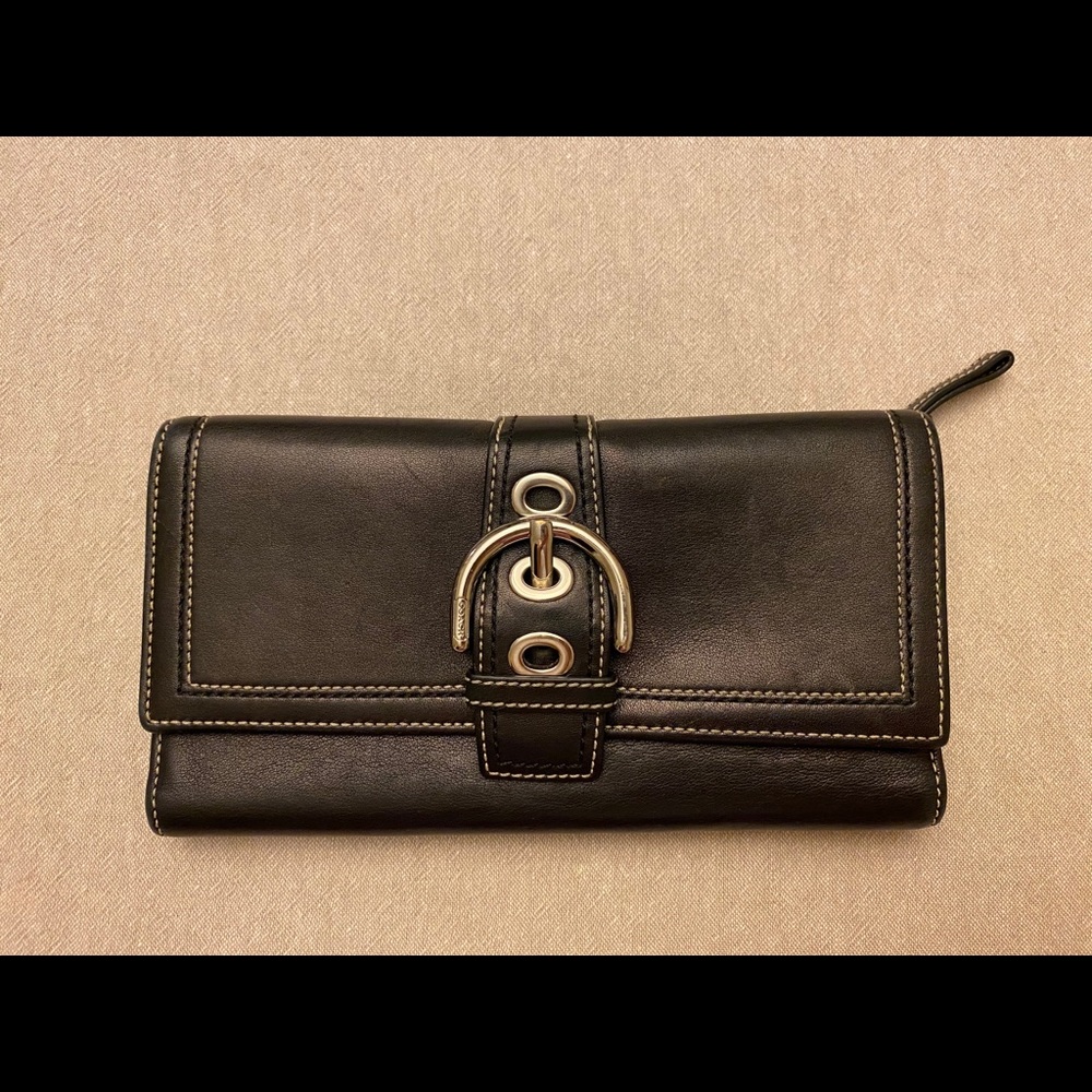 Coach Black Leather Wallet